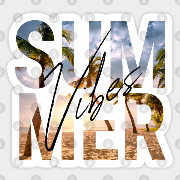 Tropic Summer Vibes Sticker by OurSimpleArts